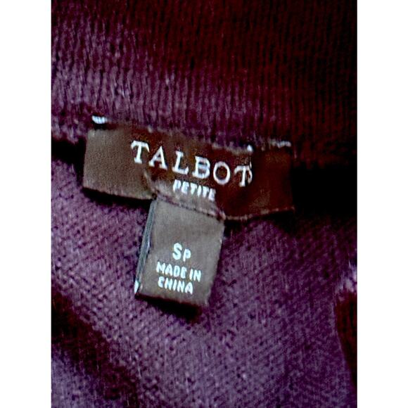 Talbot's Navy Half-Zip Mockneck Sweater Stripe Fair Isle Sp Preppy Nordic Wool - Picture 3 of 9